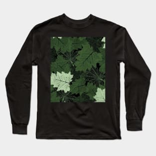 Autumn season mood - fallen leaves graphic design Long Sleeve T-Shirt